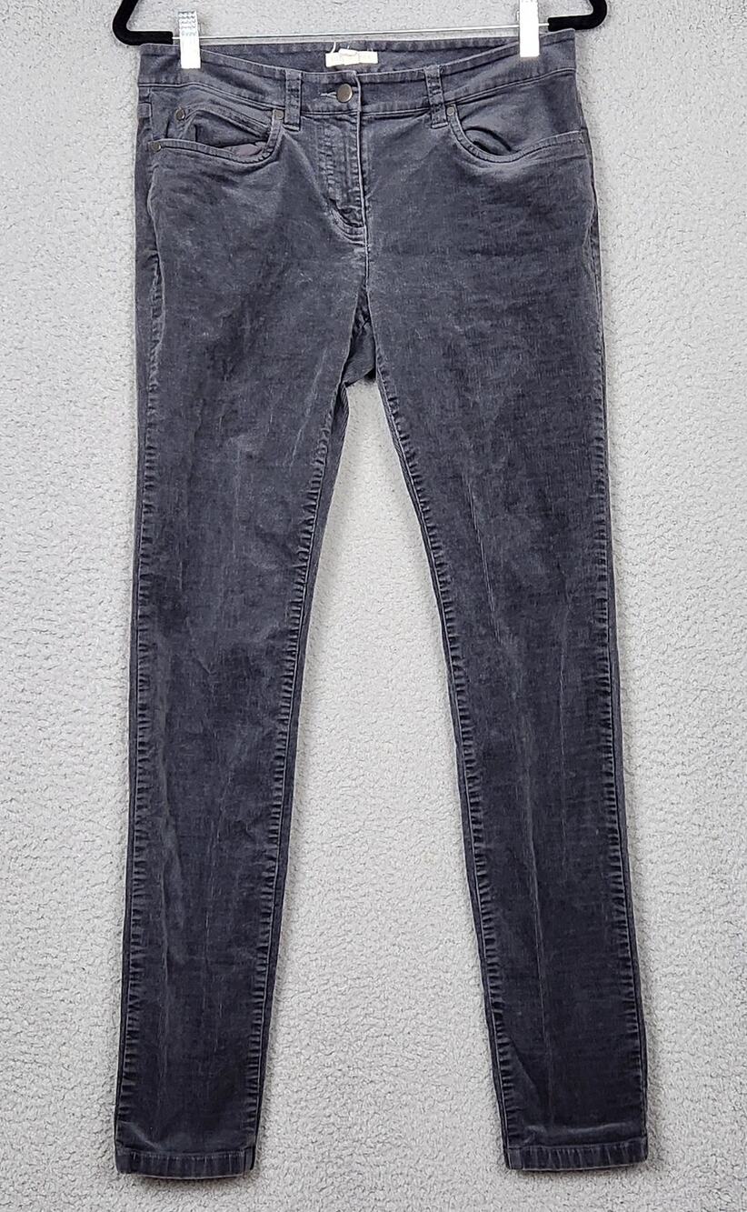 EILEEN FISHER Pants Womens Size 6 Gray Corduroy Measure 30X30" Skinny Jeans